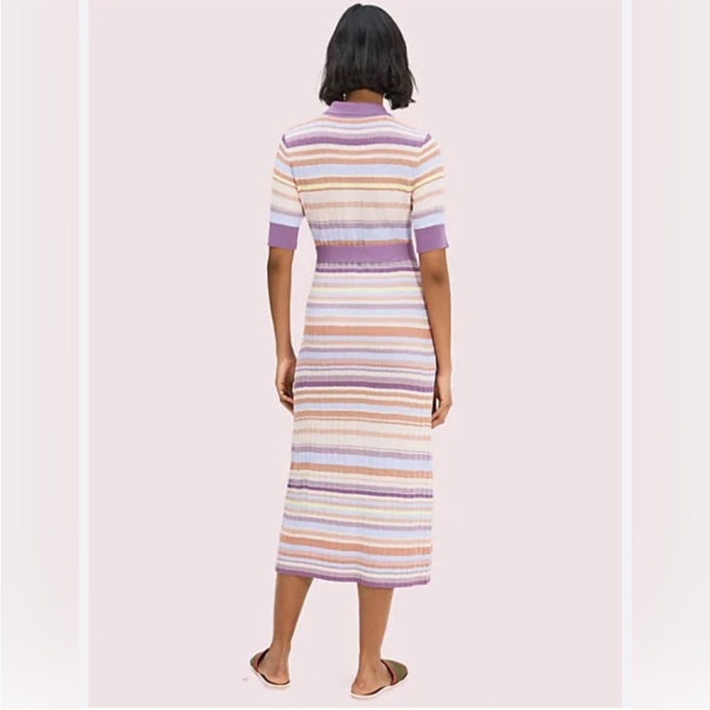 Kate Spade striped knit polo dress with belt- small - Picture 10 of 11